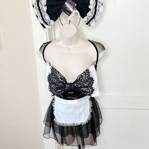 Dreamgirl Maid to Please French Maid Costume Cosplay Bedroom Intimates Queen Siz